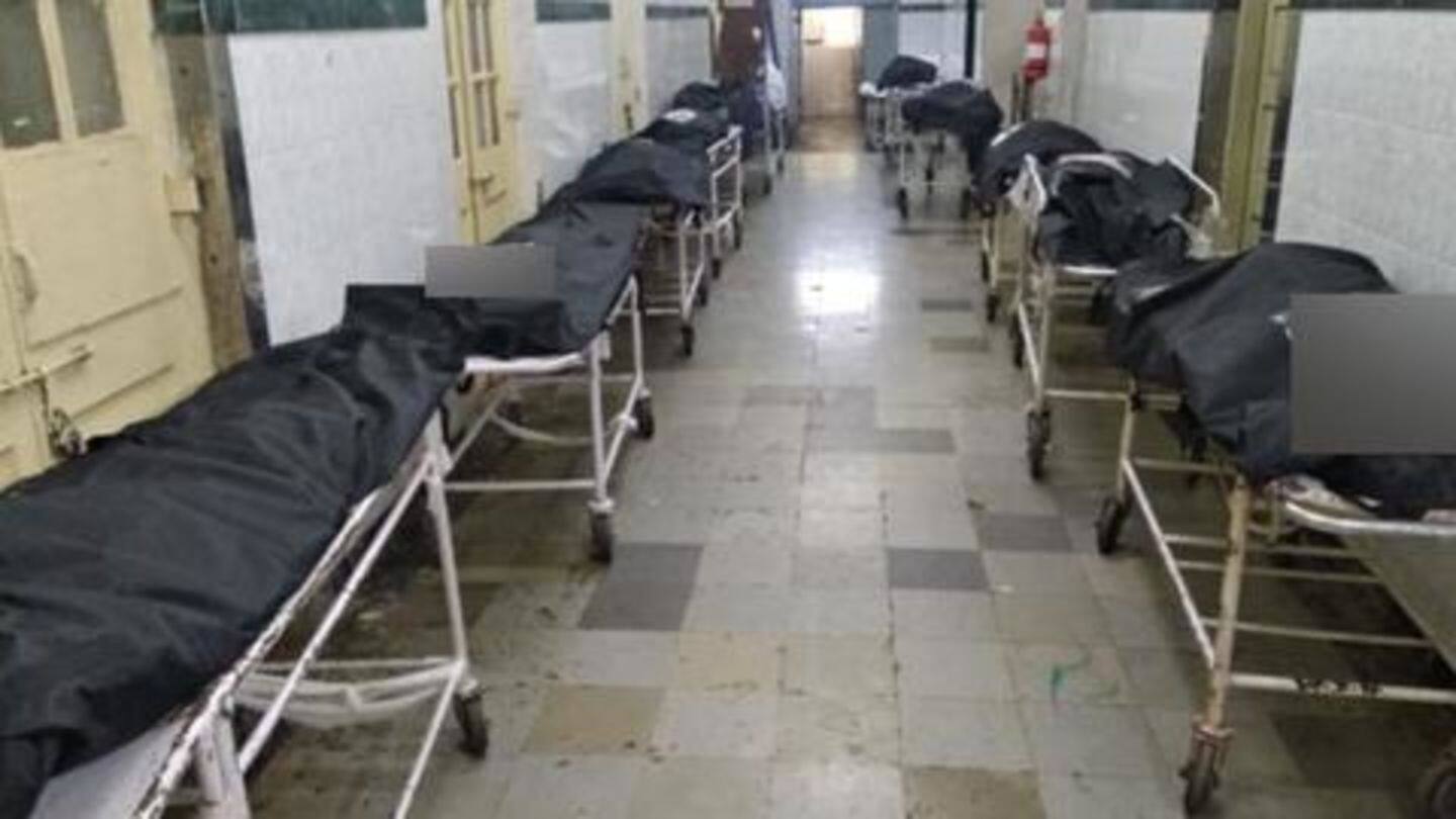 At Mumbai's KEM Hospital, bodies lied on the corridor At Mumbai's KEM Hospital, bodies lied on the corridor
