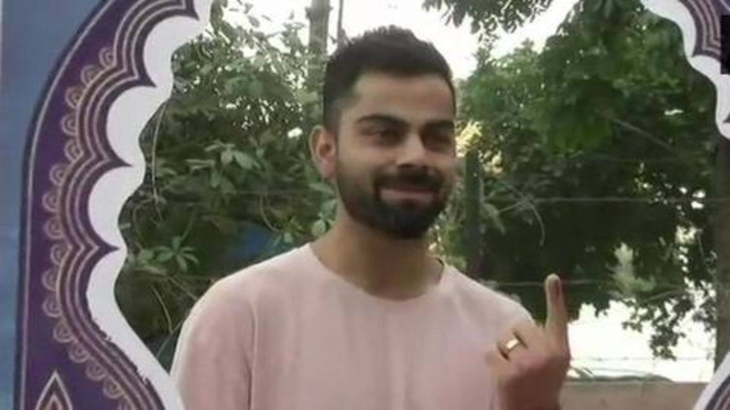 #Phase6: Voting underway in Delhi, six states; Kohli gets inked