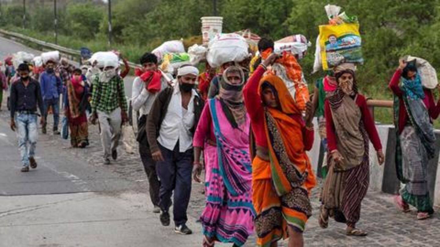 Migrants walked home, Centre allowed trains last week Migrants walked home, Centre allowed trains last week