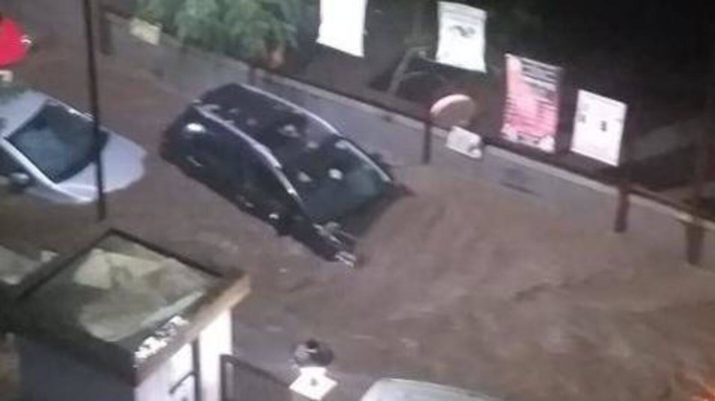 Cars were washed away, electricity was shut off Cars were washed away, electricity was shut off