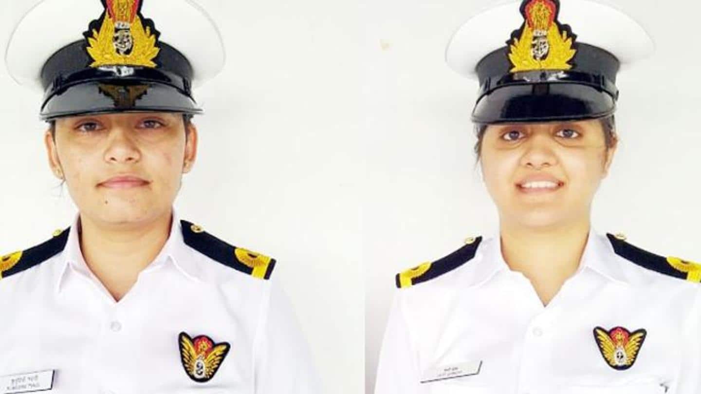 The women officers received their "Wings" in a ceremony The women officers received their "Wings" in a ceremony