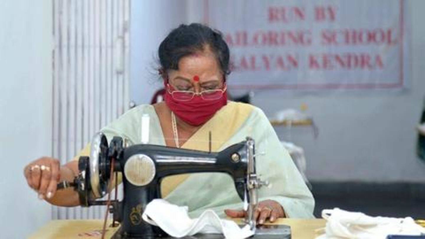 Coronavirus: First Lady Savita Kovind stitches masks for shelter homes