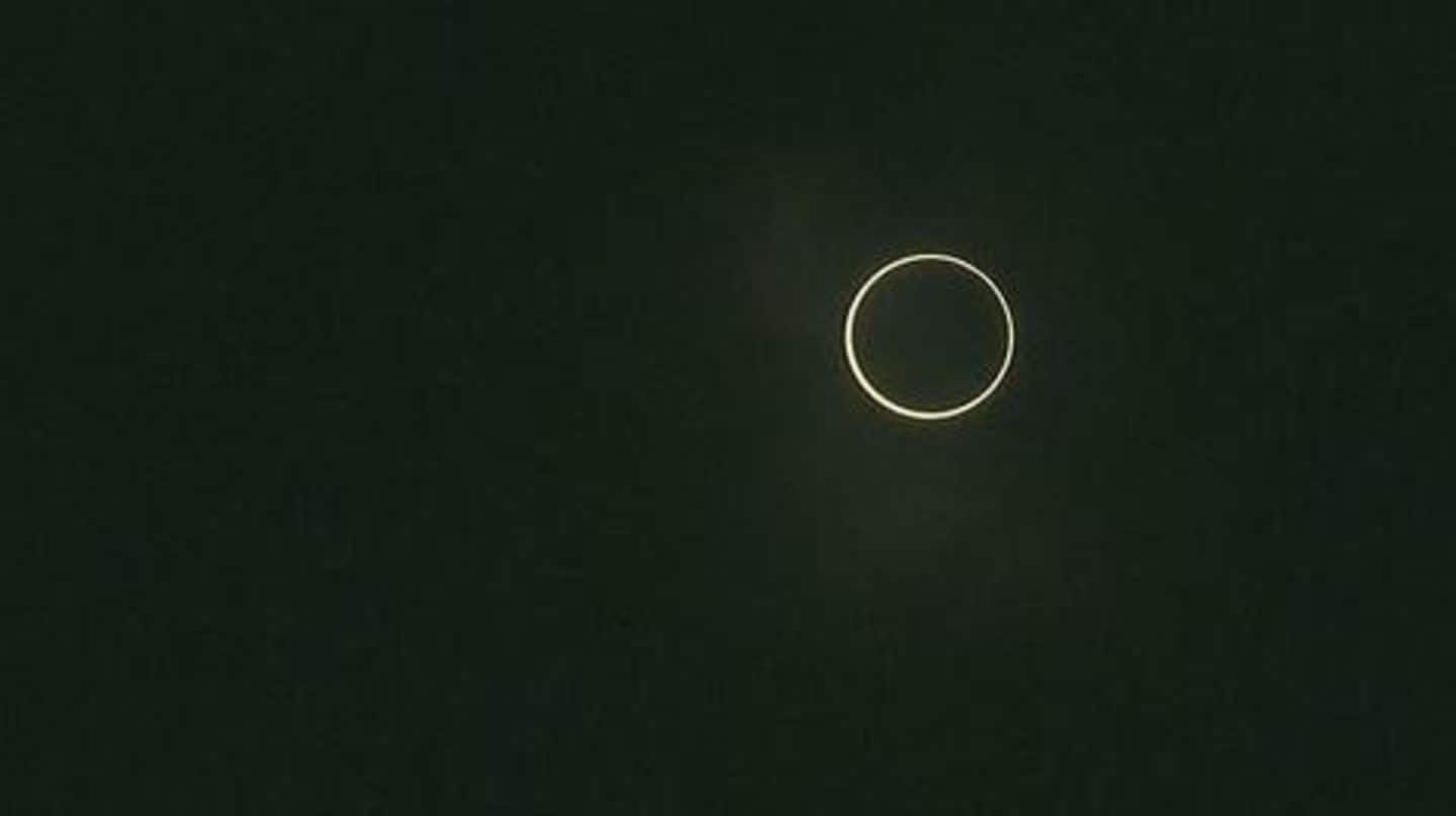 Decade's last Solar Eclipse today, people see 'ring of fire'