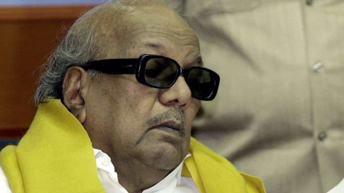 Karunanidhi admitted to ICU following blood-pressure drop, is stable now