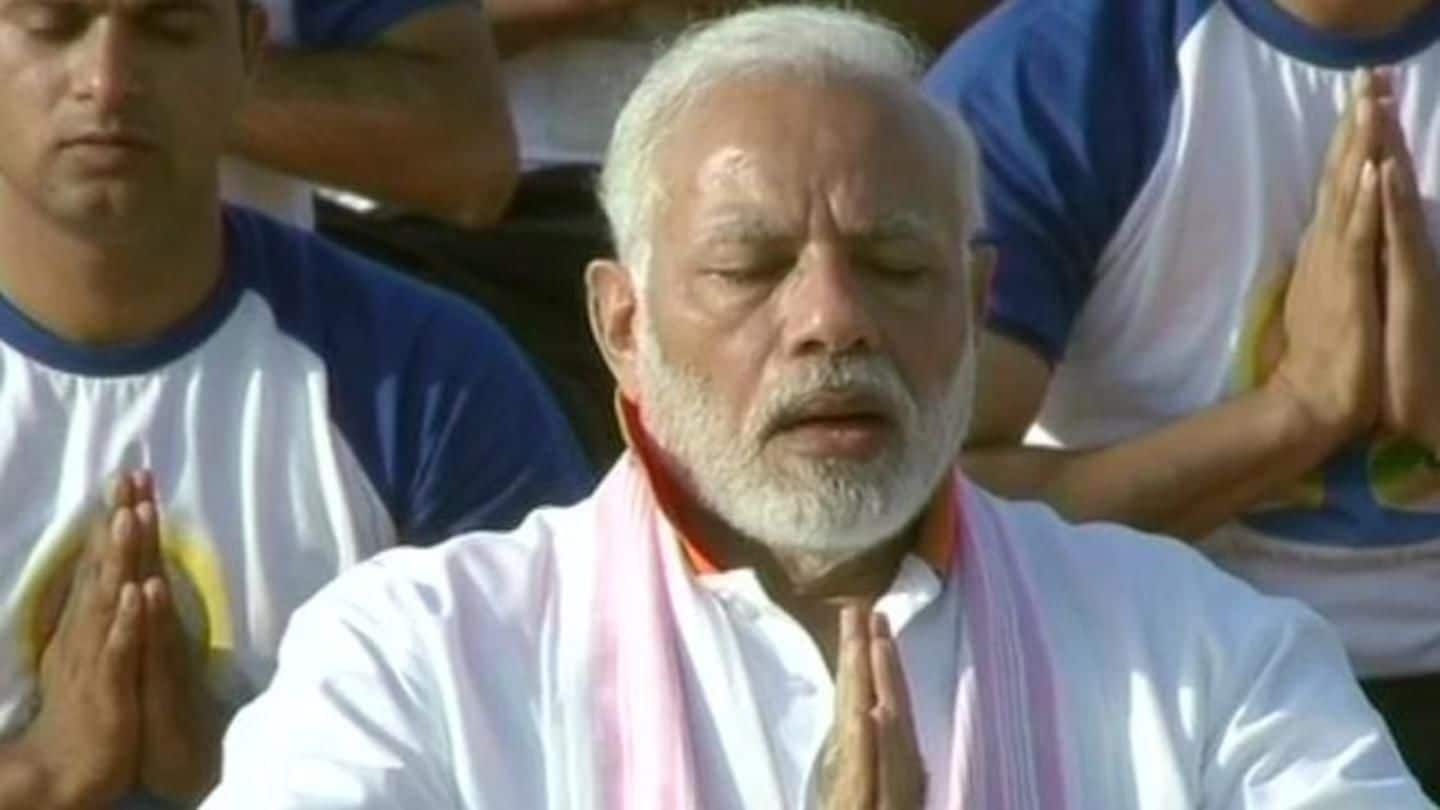 In Dehradun, thousands volunteer to perform Yoga with PM Modi In Dehradun, thousands volunteer to perform Yoga with PM Modi