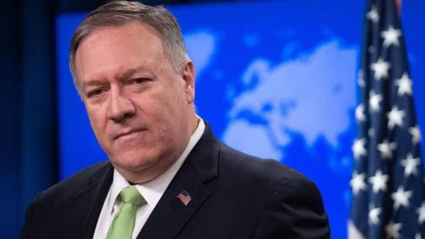 The report was released by Mike Pompeo The report was released by Mike Pompeo