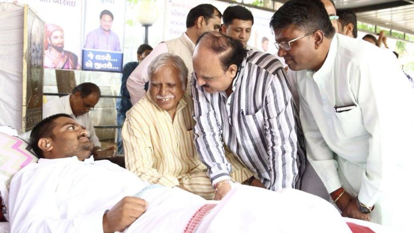 Many politicians met Patel at his Ahmedabad residence Many politicians met Patel at his Ahmedabad residence