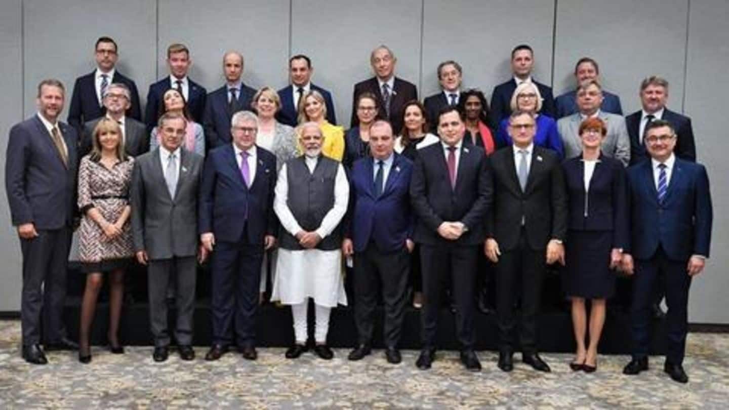 Before tomorrow's Kashmir visit, EU delegation meets PM Modi