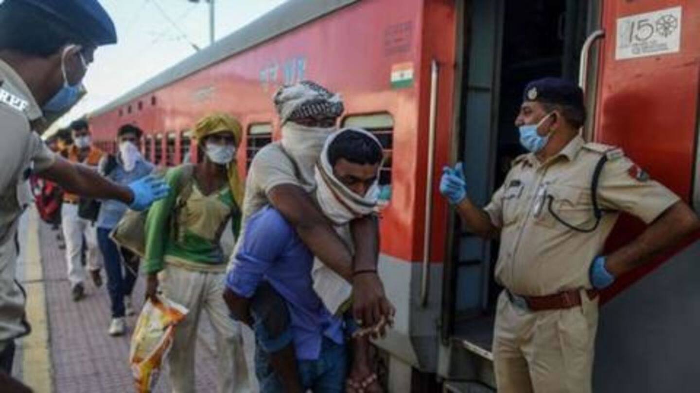 Workers were being sent on special trains arranged by Centre Workers were being sent on special trains arranged by Centre