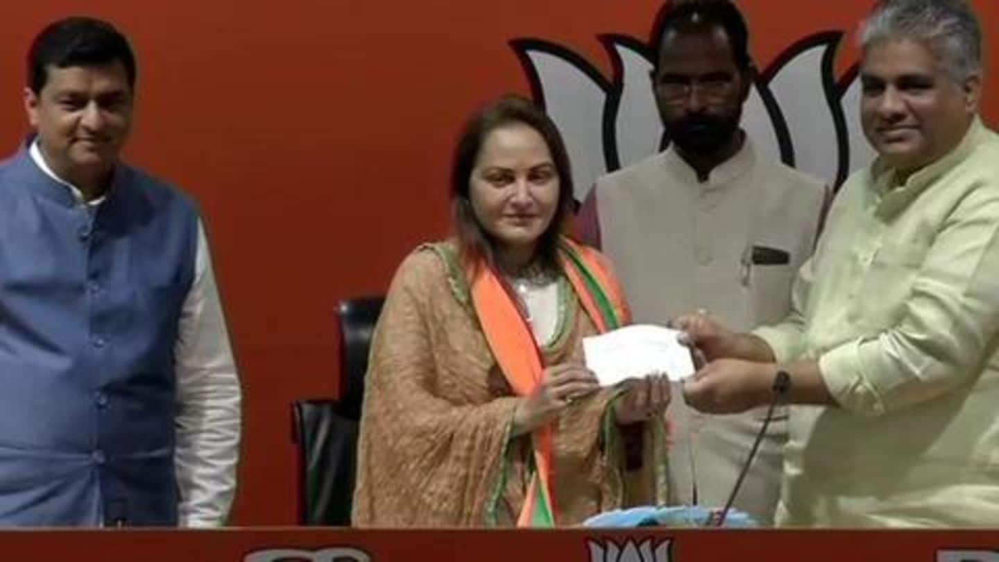 BJP inducts another high-profile name, Jaya Prada joins party