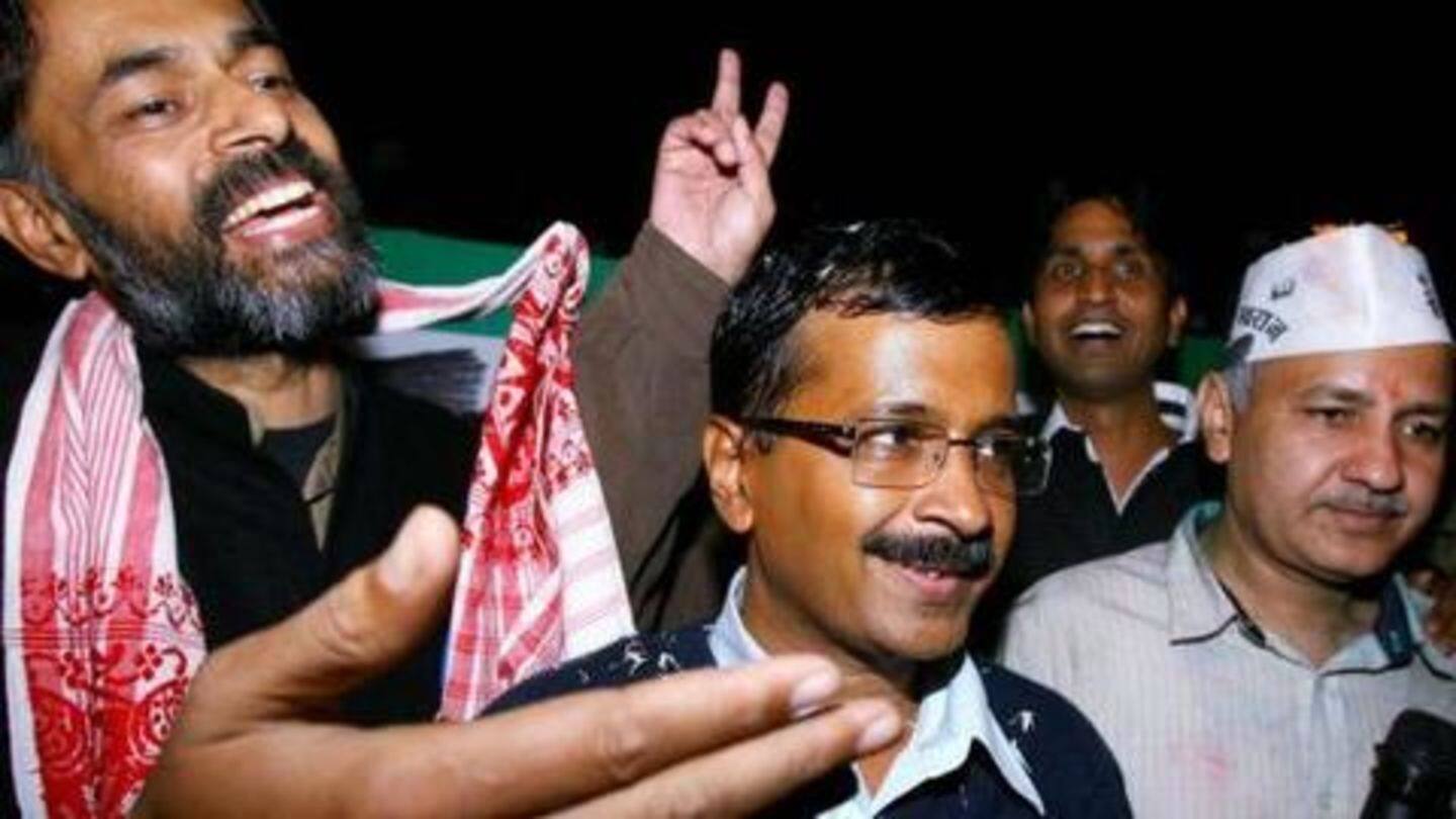 Yogendra Yadav, Manish Sisodia, and Prashant Bhushan joined Kejriwal Yogendra Yadav, Manish Sisodia, and Prashant Bhushan joined Kejriwal