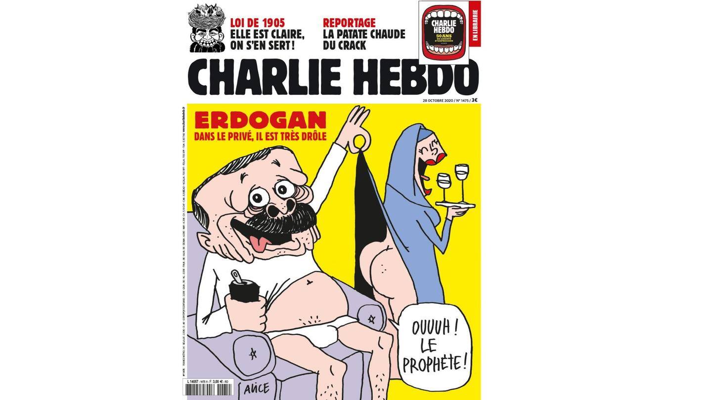 Magazine mocked Erdogan, showed him lifting woman's skirt Magazine mocked Erdogan, showed him lifting woman's skirt
