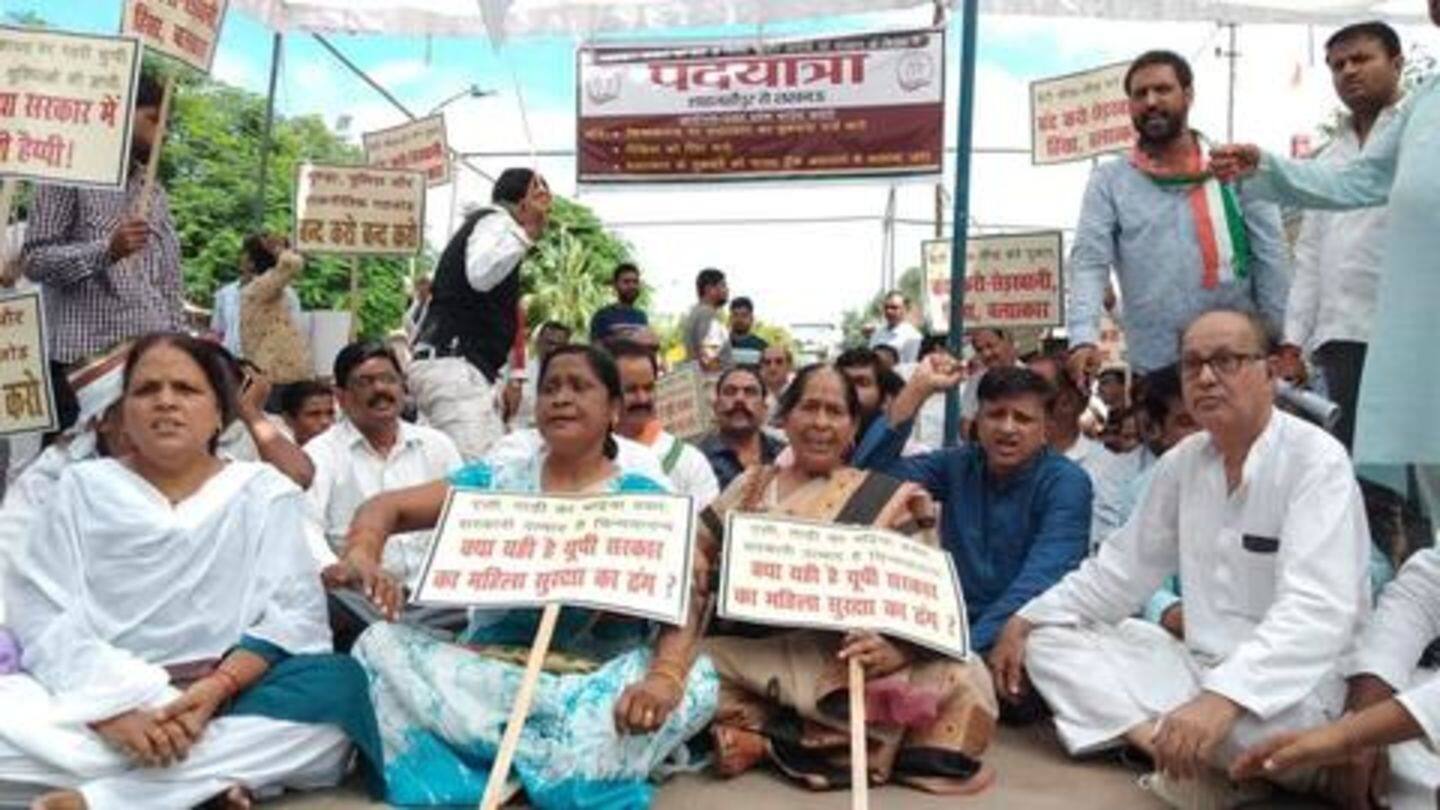 In fact, Congress leaders planned a 180-km-long march In fact, Congress leaders planned a 180-km-long march