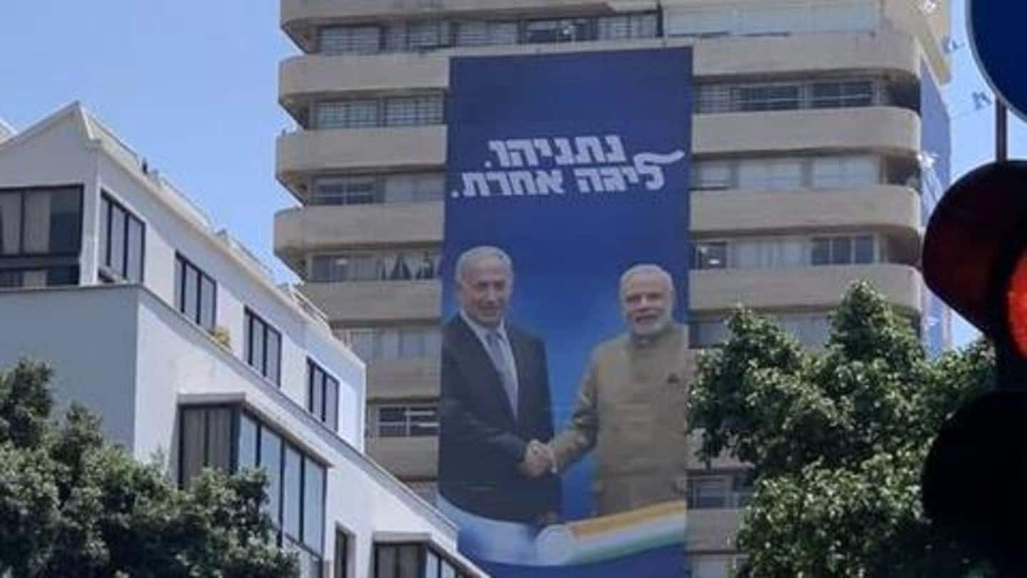 Modi features in Israeli PM Netanyahu's election campaign. Bromance much?