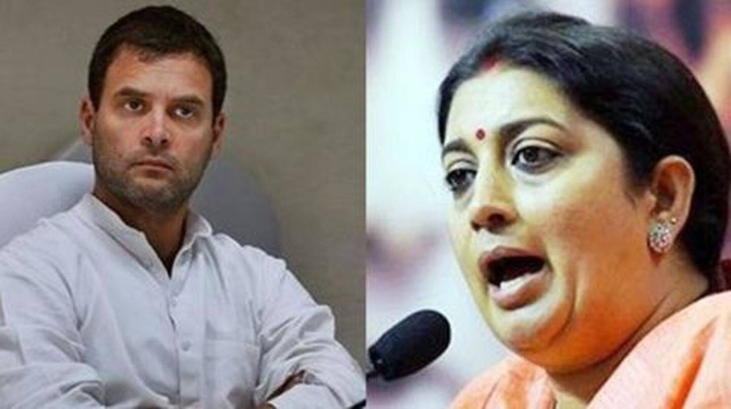 Smriti slams RaGa on Parrikar meet, says he is hallucinating