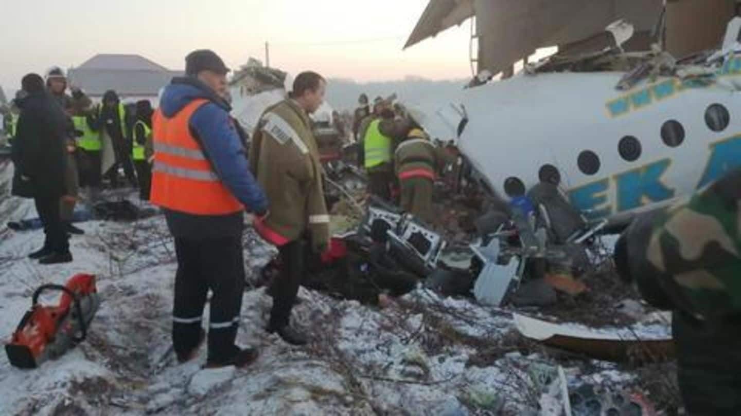 Kazakhstan: Plane carrying 100 crashes into building; 14 dead