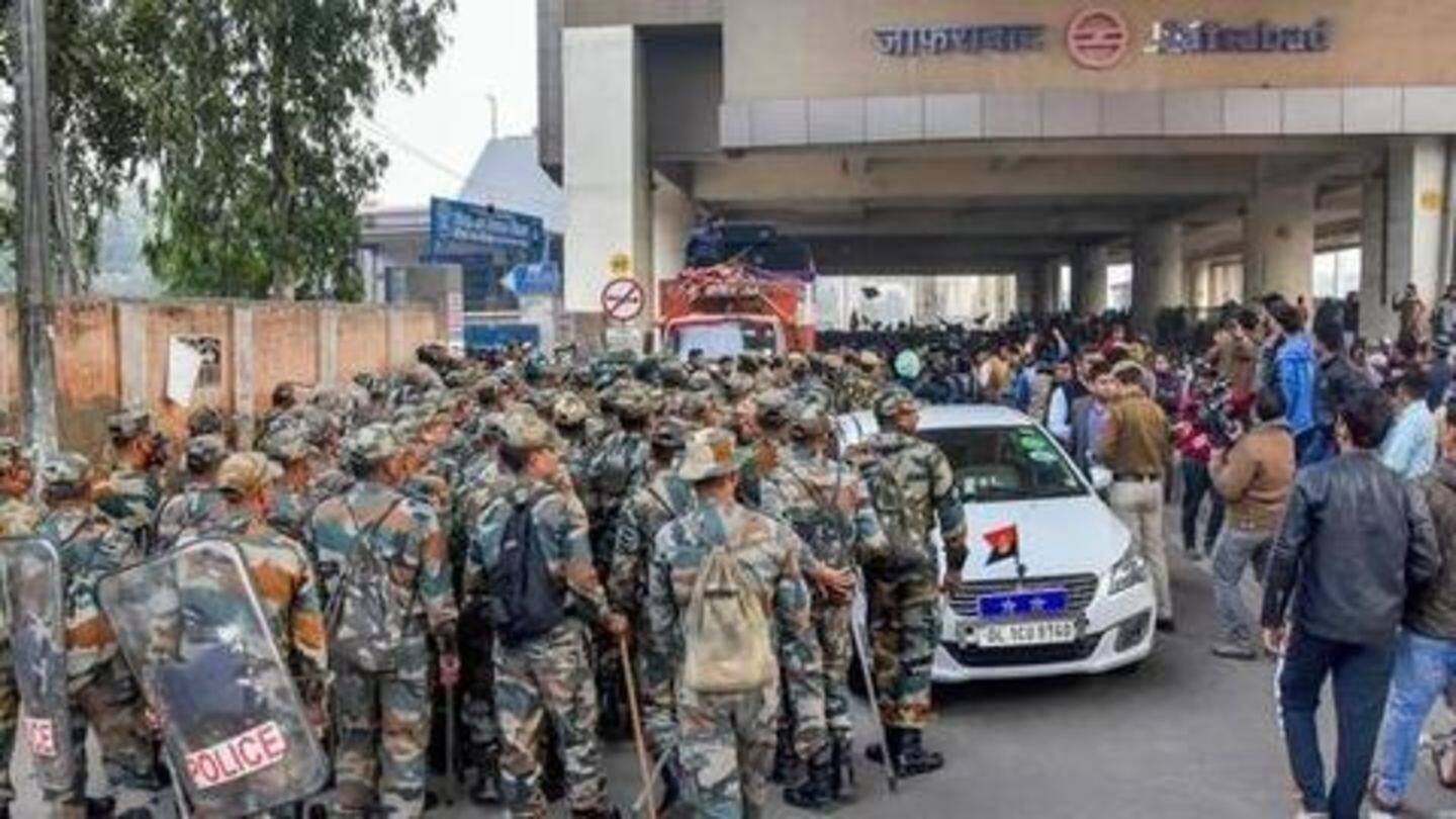 A road was blocked due to CAA protest, uproar followed A road was blocked due to CAA protest, uproar followed
