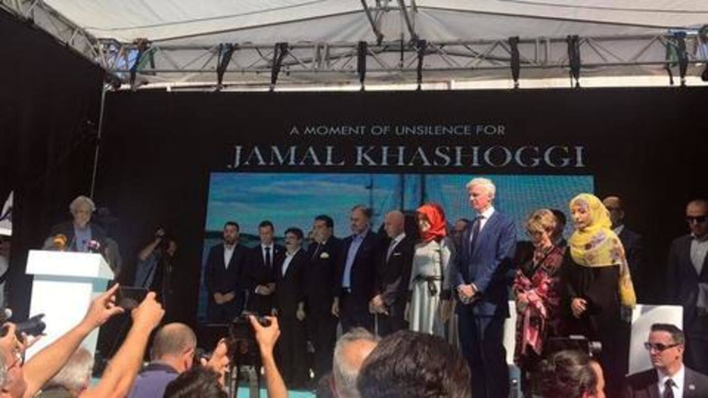 Despite never commenting on murder publicly, Bezos attended the memorial Despite never commenting on murder publicly, Bezos attended the memorial