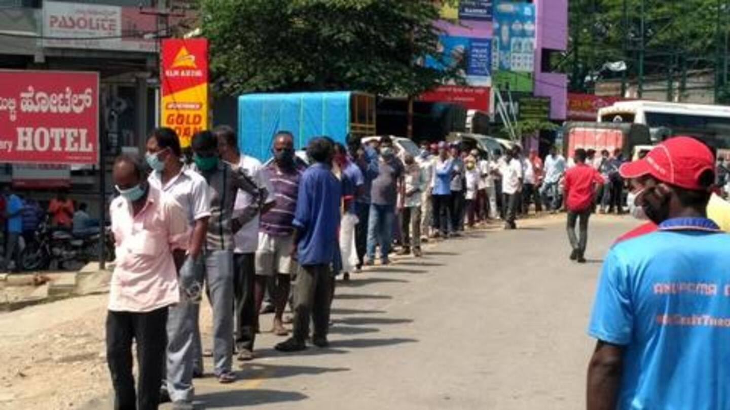 Over one kilometer long queues were spotted in some areas Over one kilometer long queues were spotted in some areas