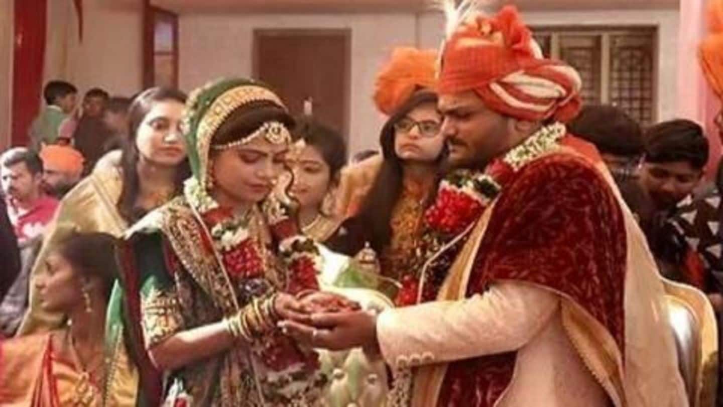 Gujarat: Hardik Patel gets married to childhood friend Kinjal Parikh