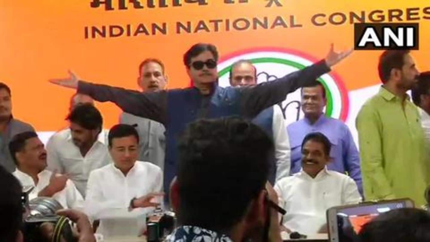 Rebel BJP leader Shatrughan Sinha joins Congress, speaks against Modi