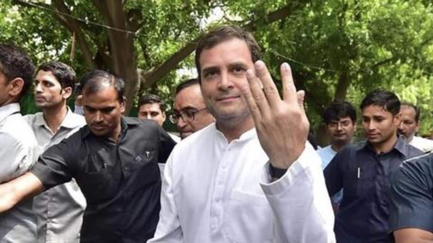 Love will win, says Rahul Gandhi after casting his vote