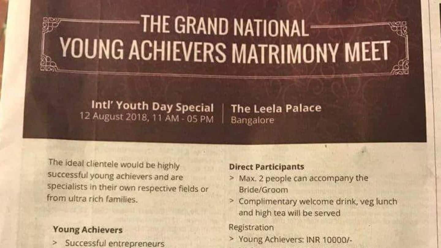 After flak over sexism, 'Young Achievers Matrimony' founder apologizes