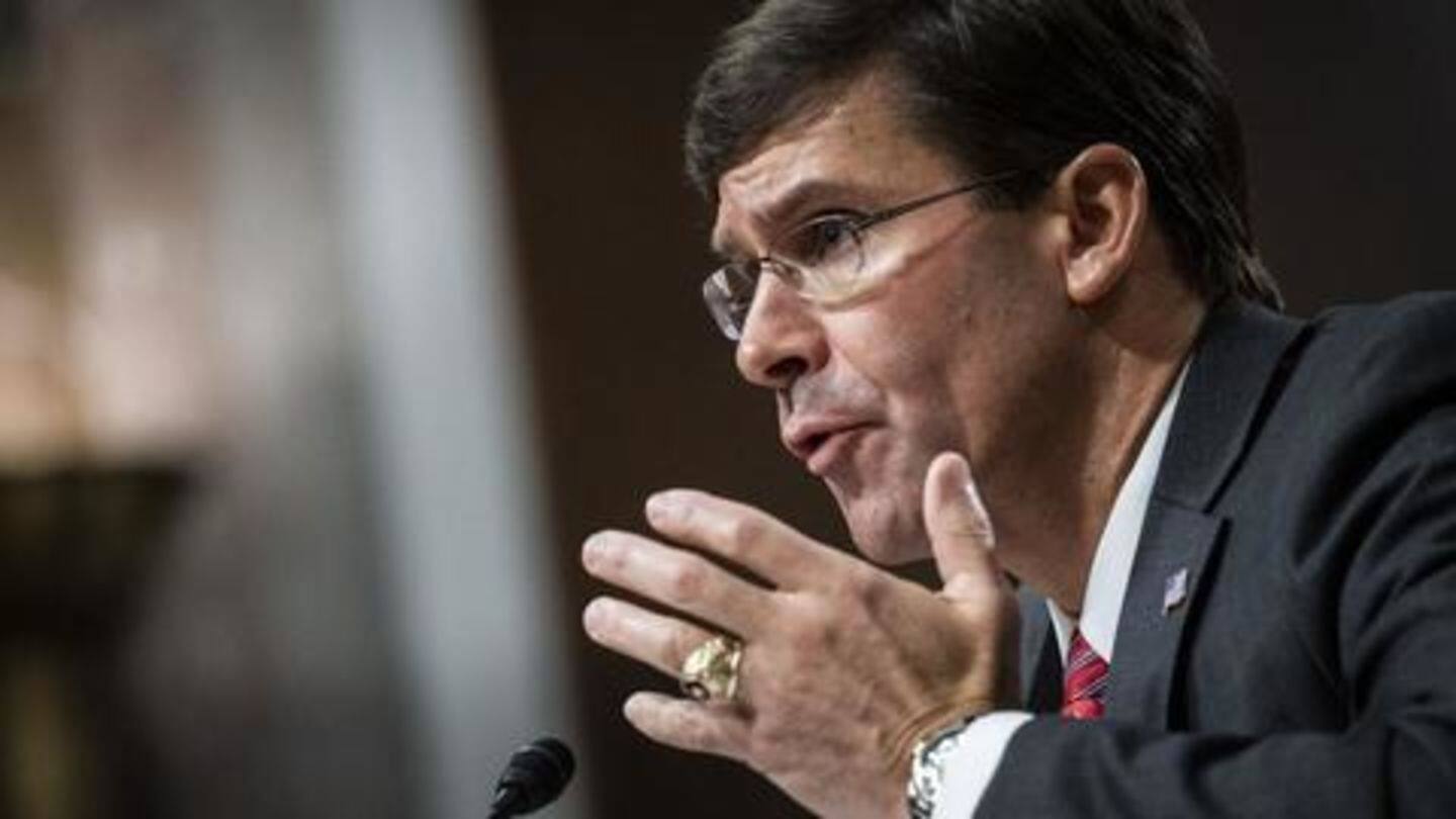 Less than 100 troops were on ground: Esper Less than 100 troops were on ground: Esper