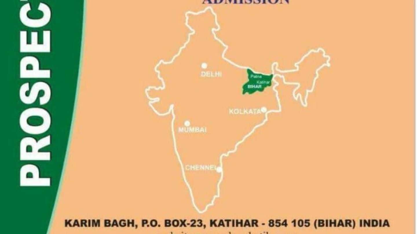 Prospectus of college owned by RJD-minister shows India-map without PoK
