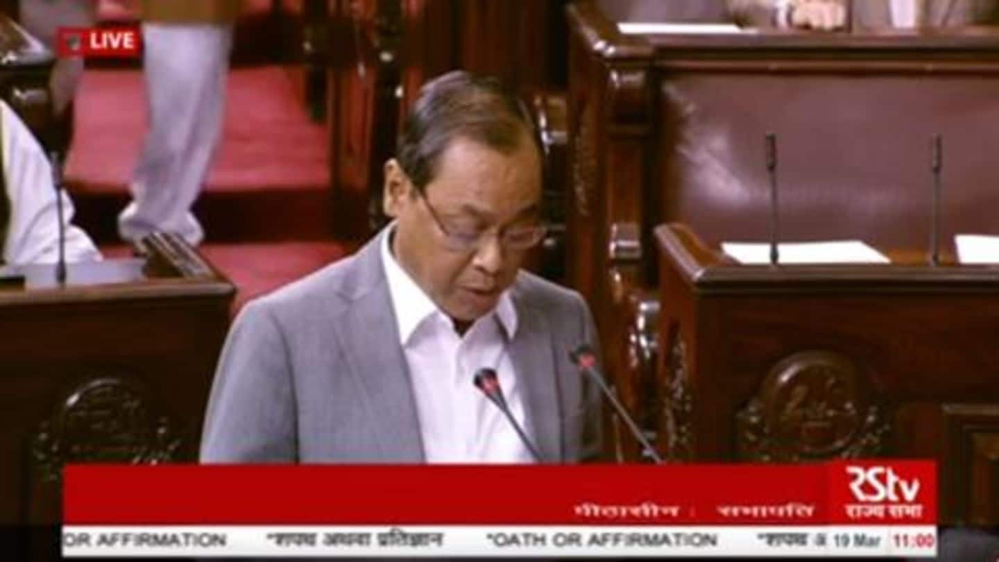 Amid chants of shame, former CJI Ranjan Gogoi takes oath