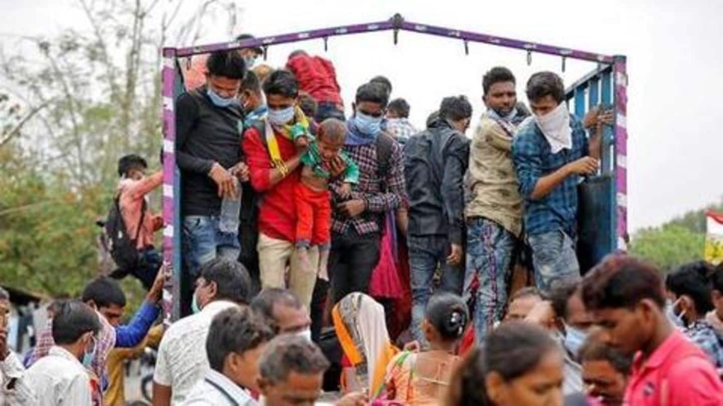 Sorry tale of India's lockdown: 300 migrant workers, two trucks