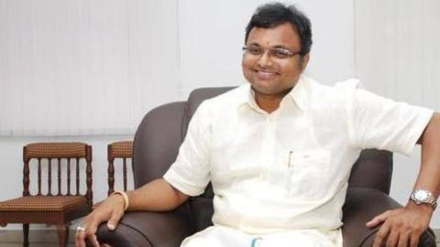 In 2017, a look-out circular was issued against Karti In 2017, a look-out circular was issued against Karti