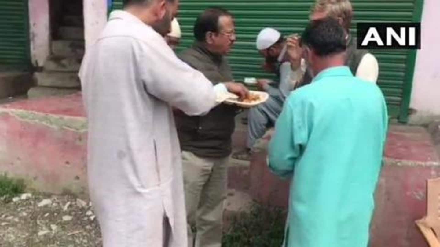 #Article370Scrapped: NSA Ajit Doval visits Shopian, eats lunch with locals