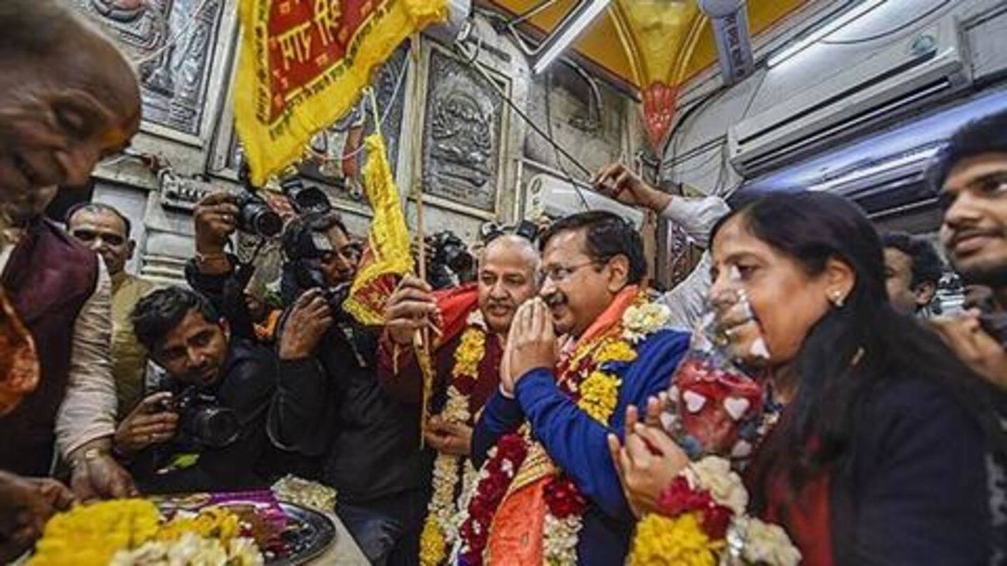 Keeping his promise, Kejriwal visited Hanuman Temple Keeping his promise, Kejriwal visited Hanuman Temple