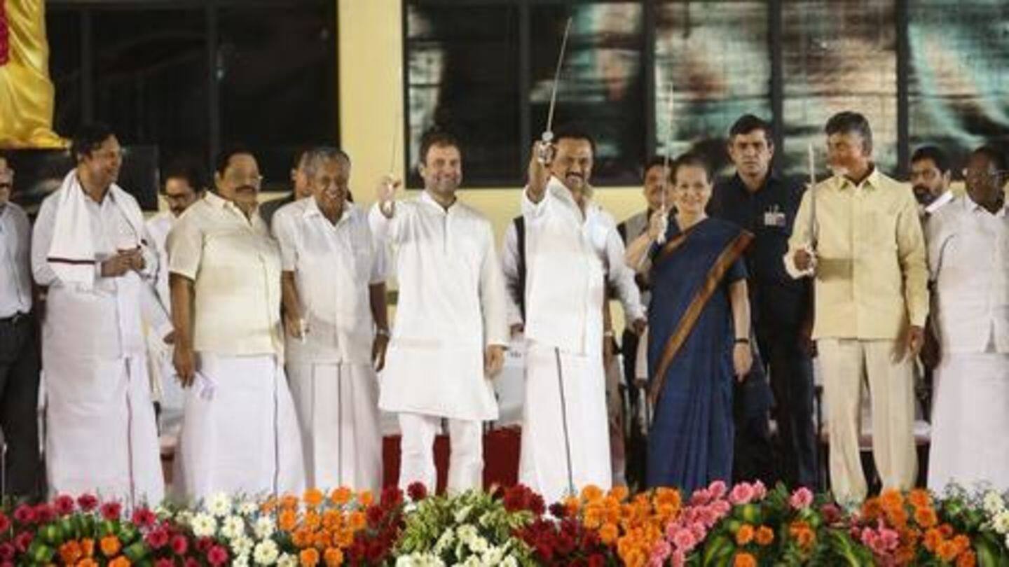 Opposition shows strength at DMK-event, Stalin endorses RaGa as PM