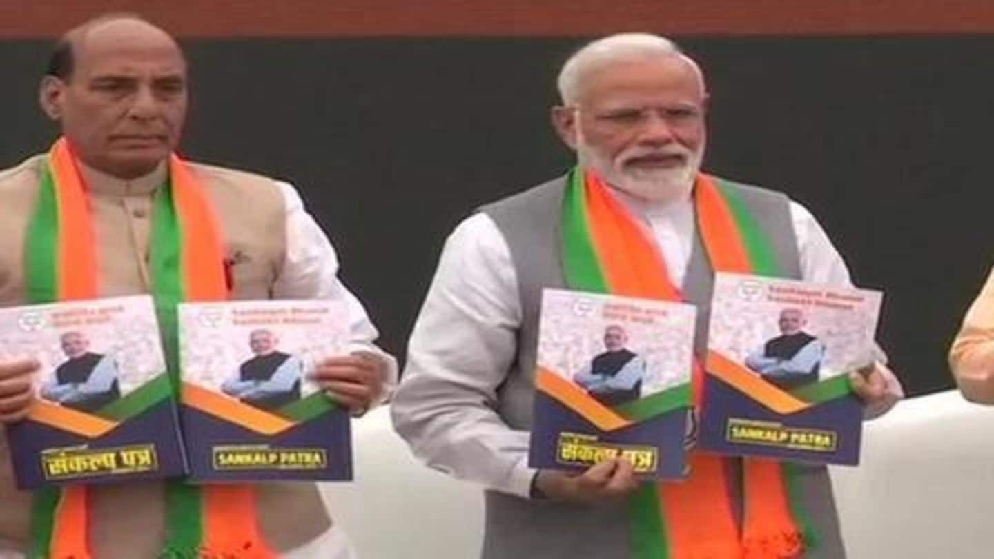 BJP releases its manifesto, promises to pass Citizenship Amendment Bill