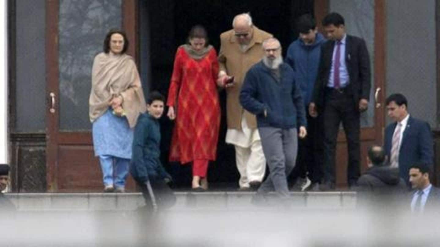 'Free' Farooq Abdullah meets son Omar after seven months