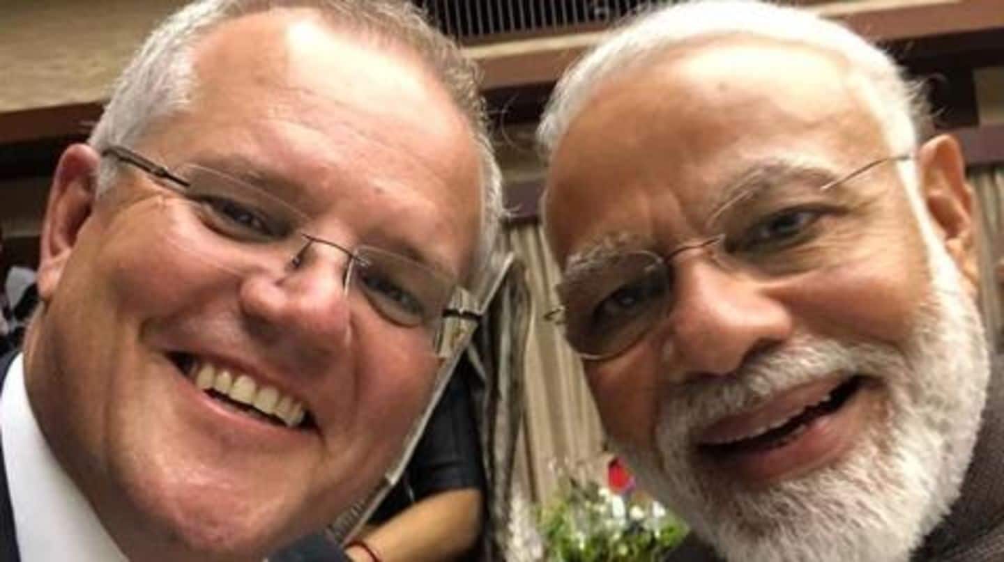 'Kithana acha he Modi', tweets Australian PM; picture goes viral