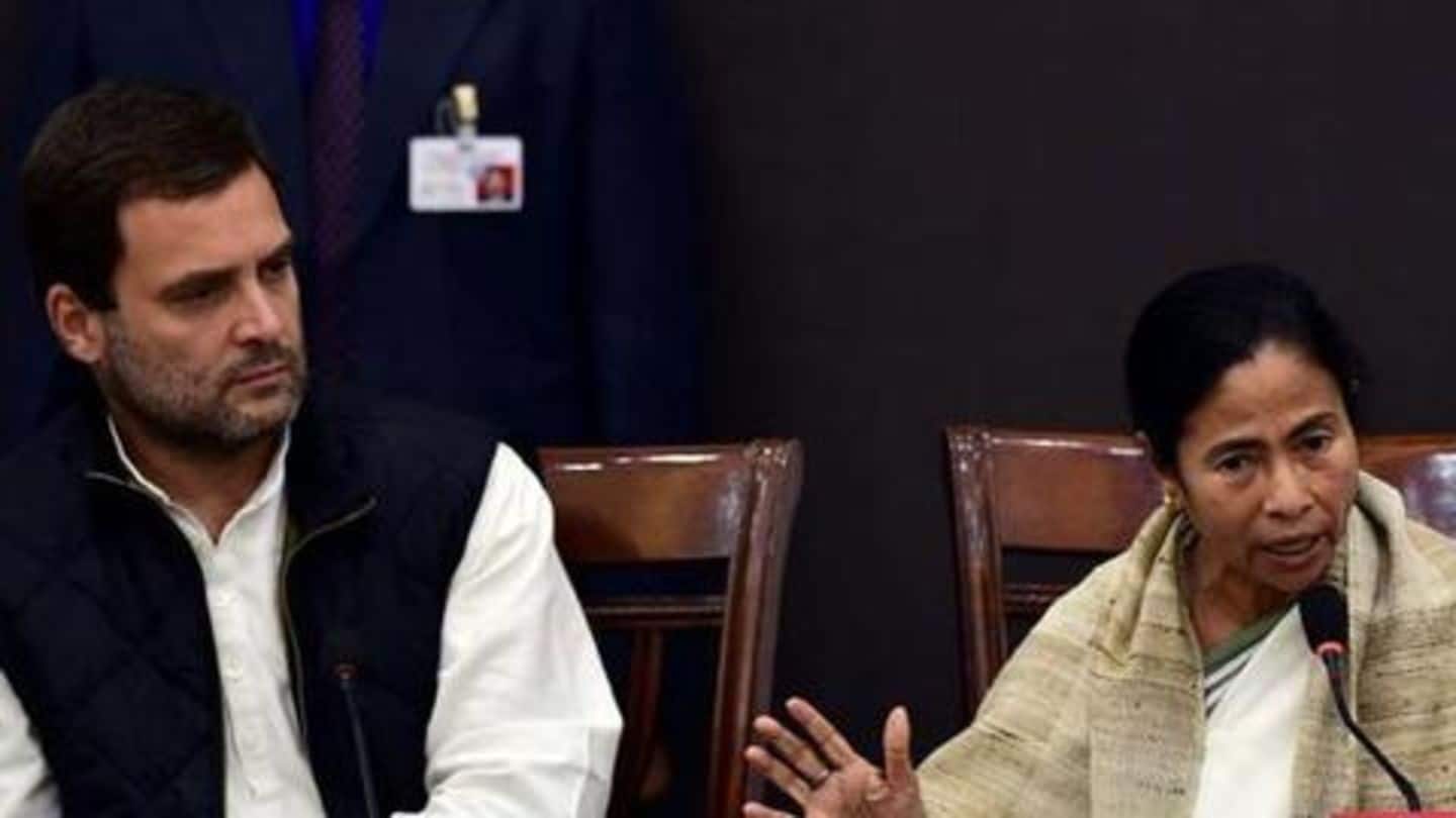 Banerjee seems to have distanced herself from Congress too Banerjee seems to have distanced herself from Congress too