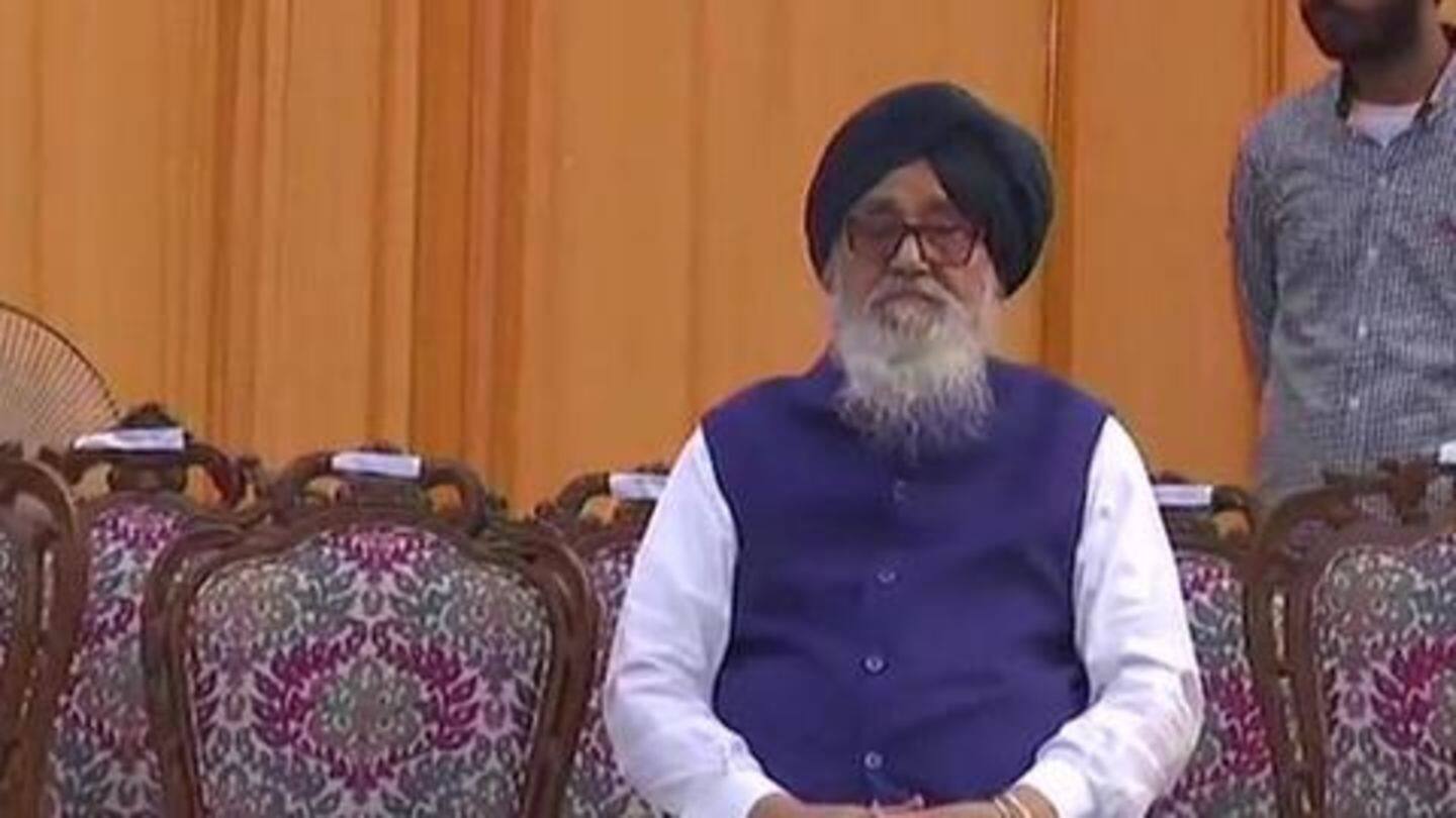 The oath-taking ceremony was attended by Dushyant's father and Badals The oath-taking ceremony was attended by Dushyant's father and Badals