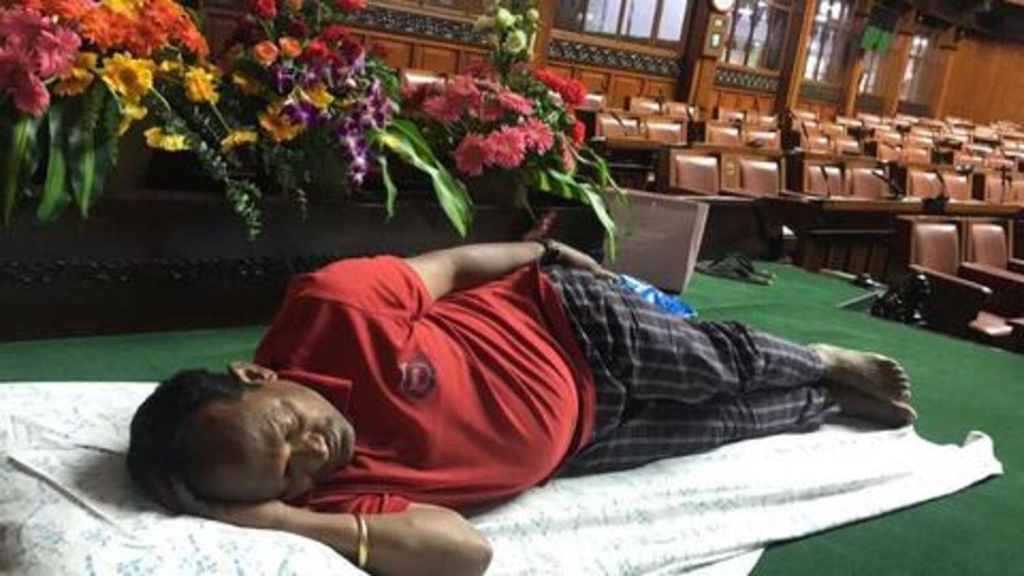 Meanwhile, BJP MLAs spent the night at Vidhan Soudha Meanwhile, BJP MLAs spent the night at Vidhan Soudha