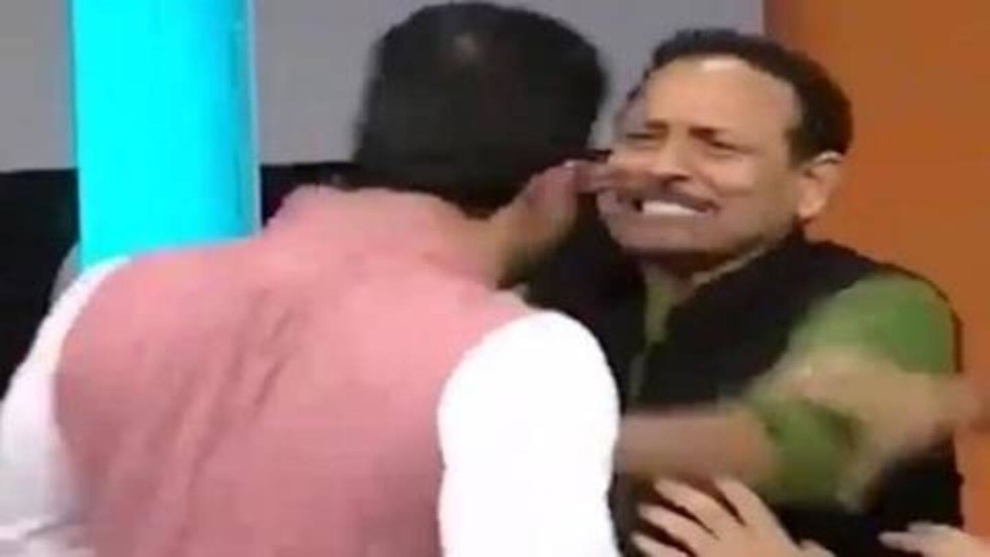 SP-spokesperson gets into scuffle with BJP-leader on live TV, detained