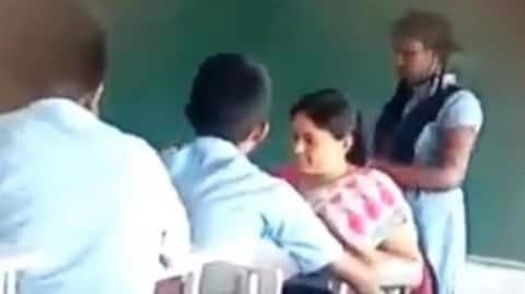 Telangana: Government teacher caught on camera getting head-massage from student