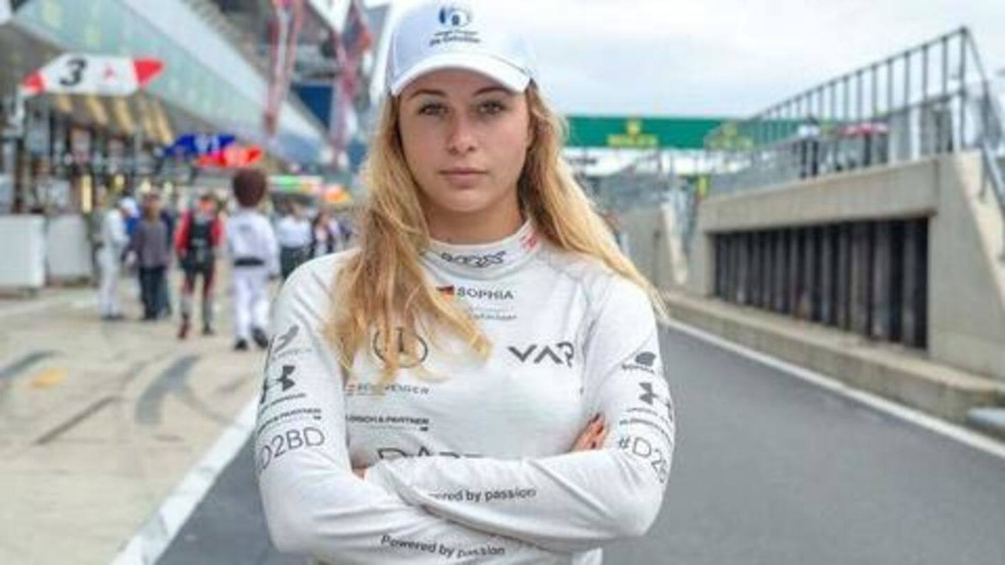 Floersch lost control of vehicle, flew over her competitors Floersch lost control of vehicle, flew over her competitors