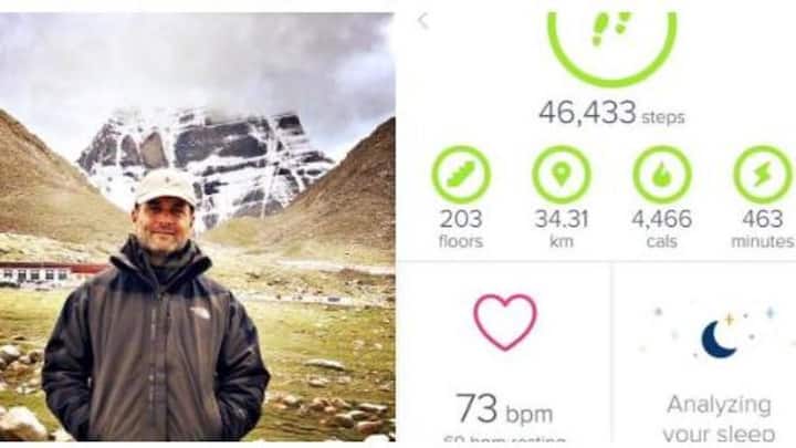 To counter haters, Congress shares RaGa's Fitbit numbers from Kailash-yatra
