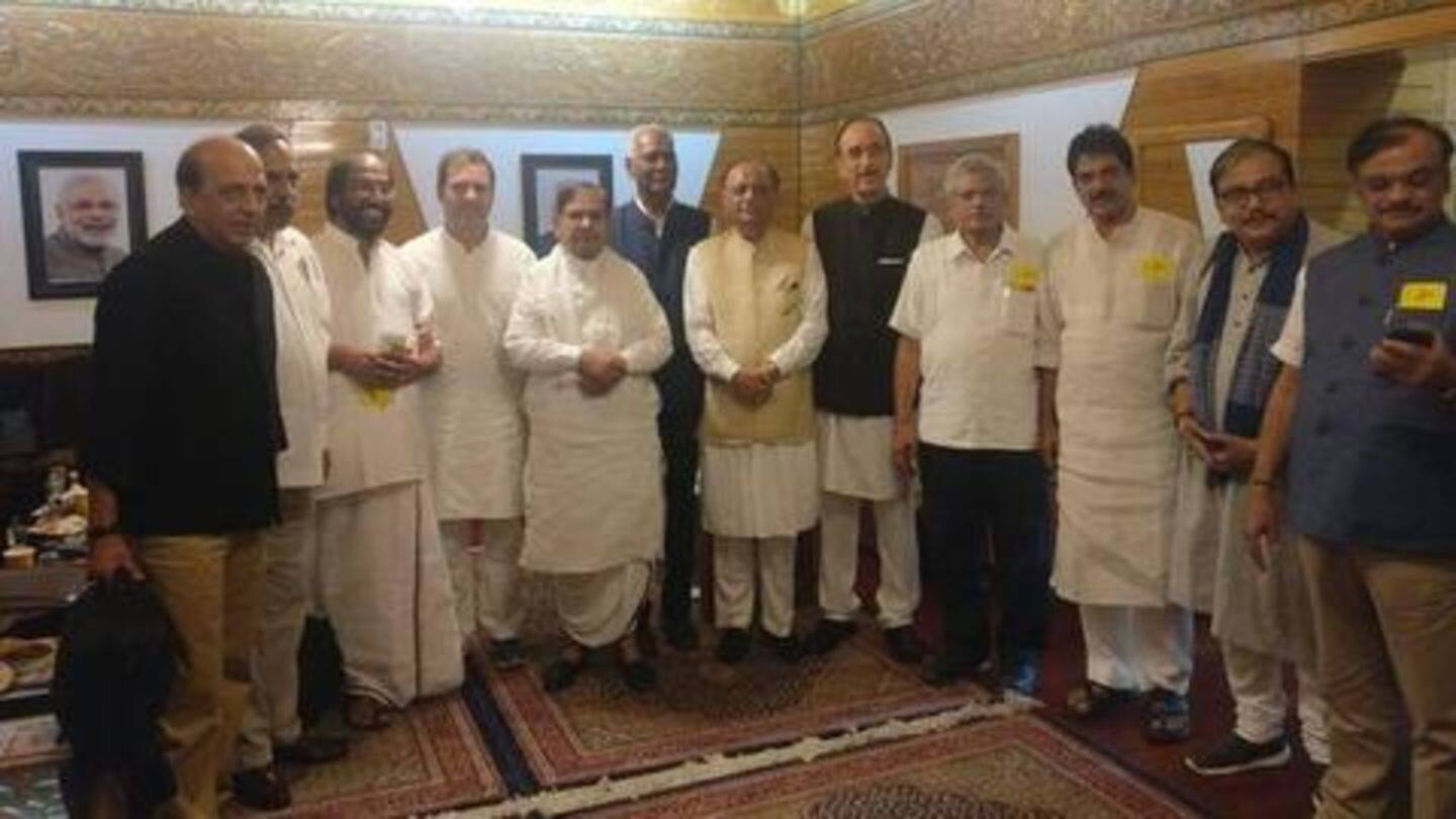 Sitaram Yechury, D Raja, and Manoj Jha went with Rahul Sitaram Yechury, D Raja, and Manoj Jha went with Rahul