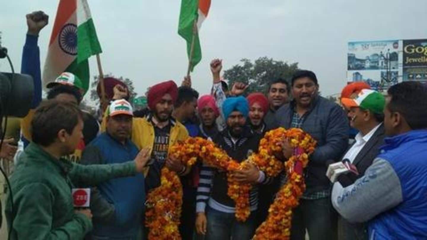 Meanwhile, nation welcomed its hero with cheers and tears Meanwhile, nation welcomed its hero with cheers and tears