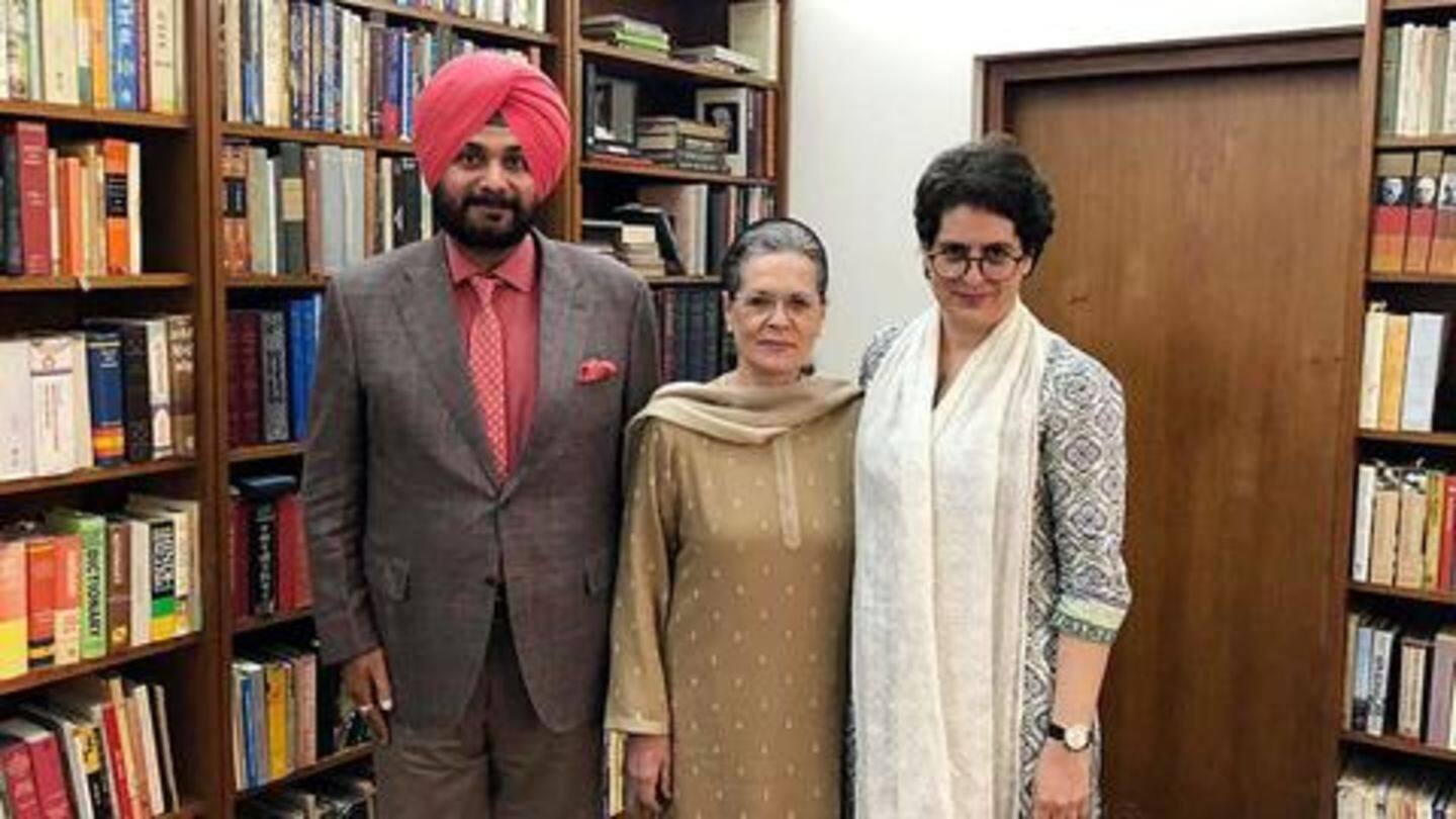 In one video, Sidhu shared images with Gandhi family In one video, Sidhu shared images with Gandhi family