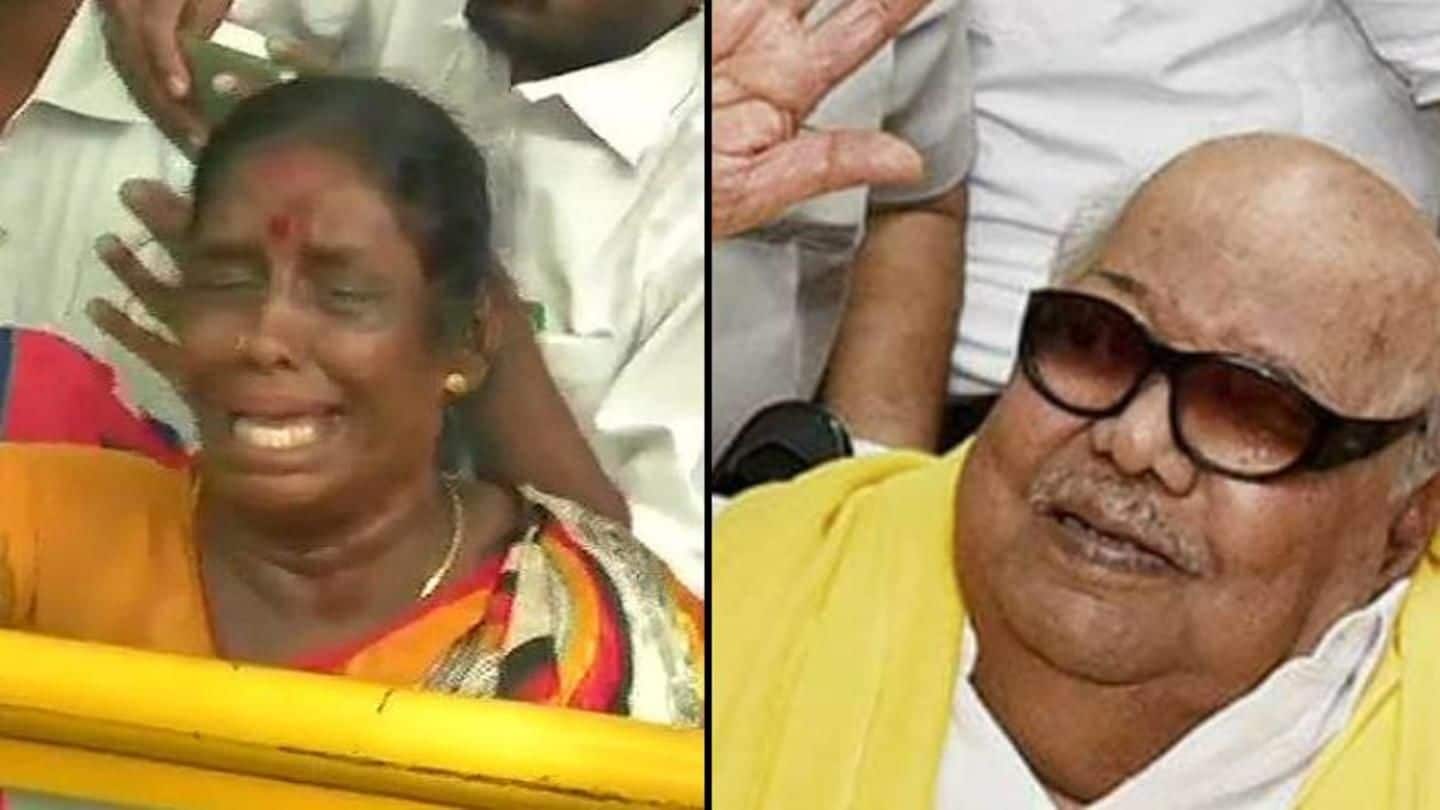 Karunanidhi is stable, DMK cadres shout 'Yamraj Go Away'