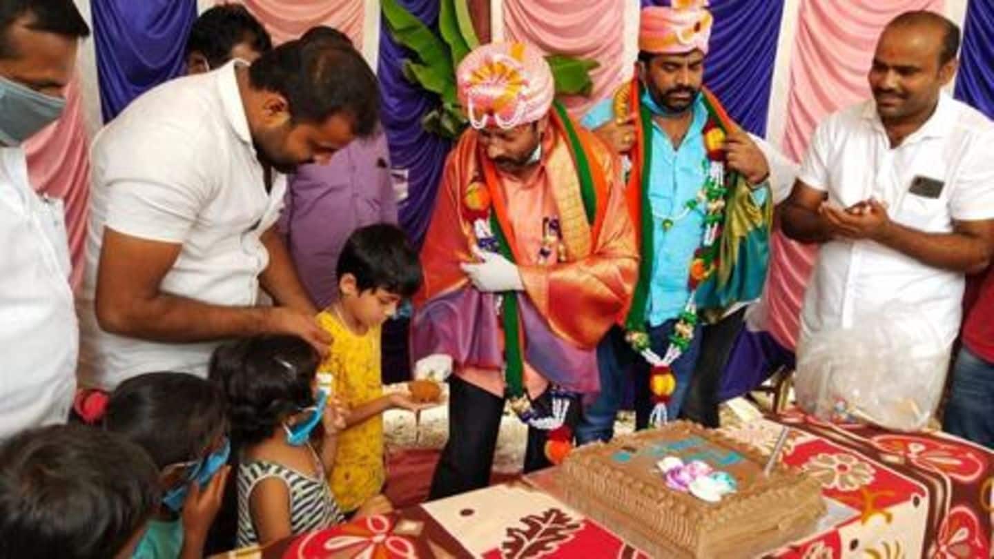 Karnataka: Defying lockdown, BJP MLA hosts grand birthday party